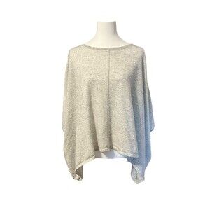 🔥 Soft Surroundings Heather Gray Poncho Top S/M GUC! 🔥